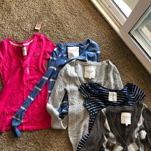 Bundle of 4 Abercrombie Sweaters and NWT Hollister